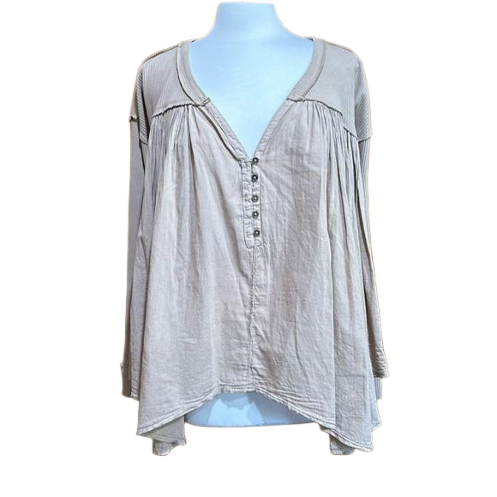 Free People We the Free Lyrical Long Sleeve Flowy Tunic Size S - NWT